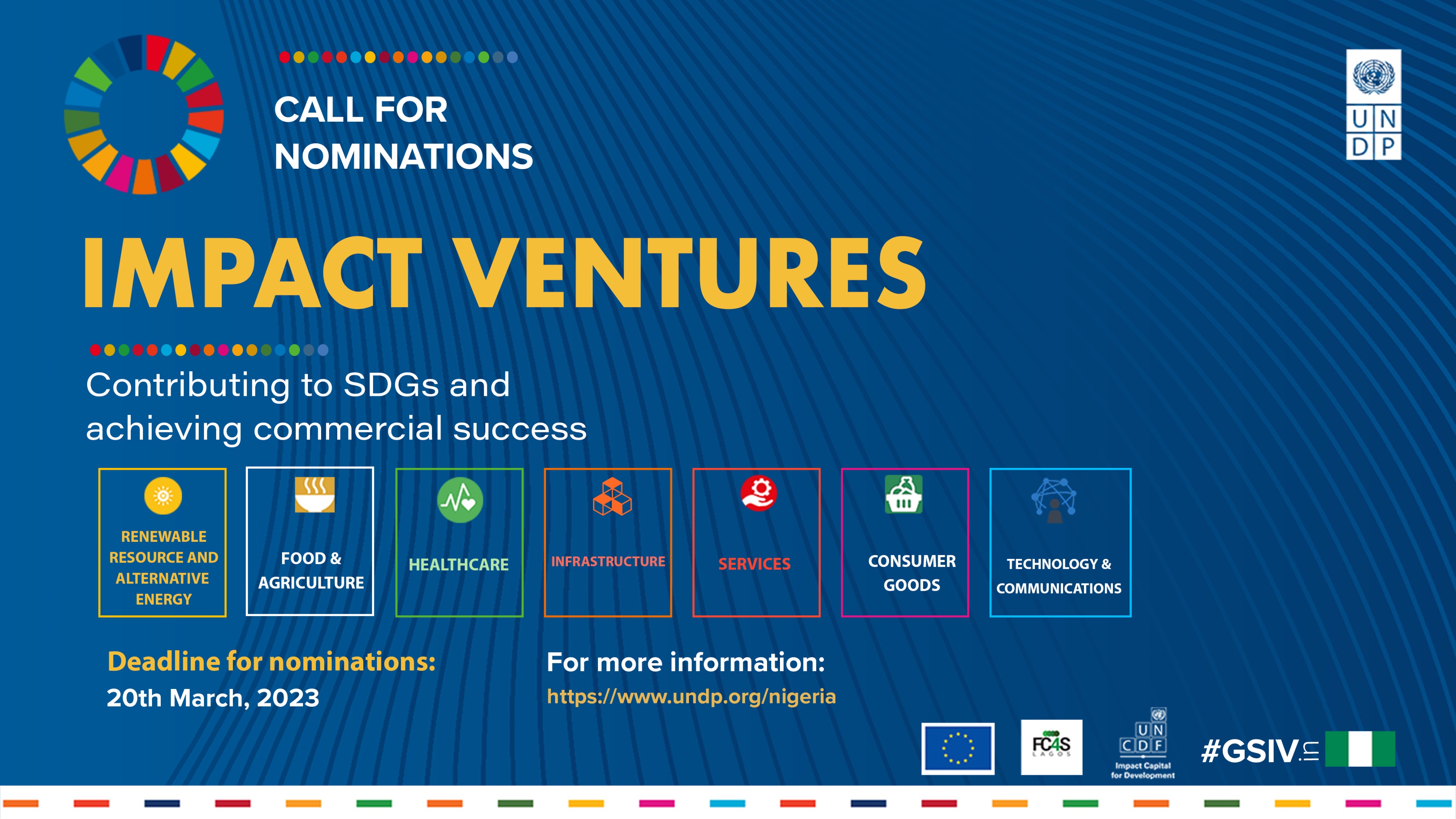 Call for nominations: Impact ventures committed to the achievement of the SDGs, 2023 Programme in Nigeria.